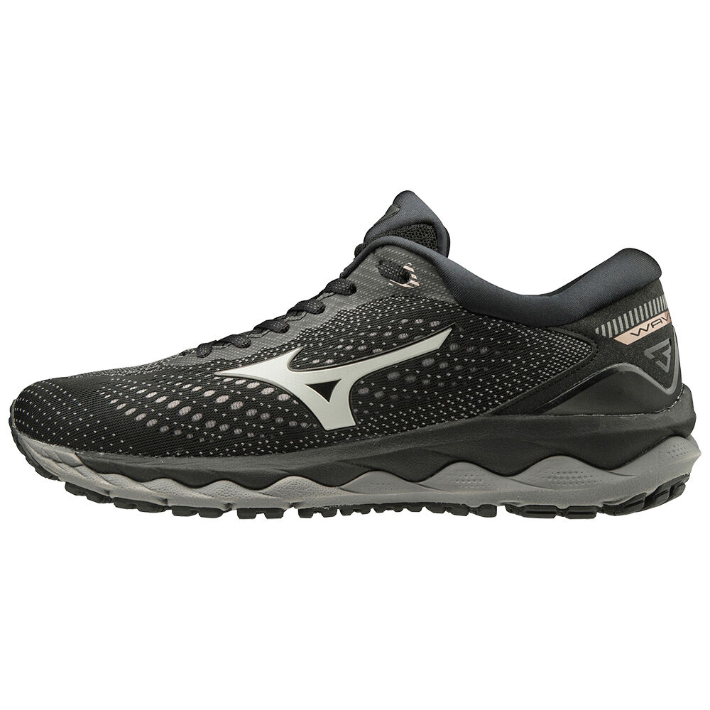 Damske Bezecke Topanky Mizuno WAVE SKY 3 Čierne/Siva Vypredaj GXPQ72631